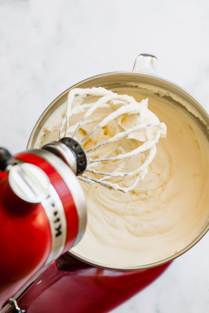 buttercream in mixer