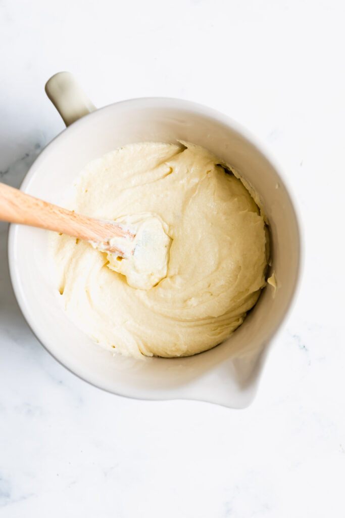 cake batter in bowl