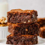 stack of three brownies