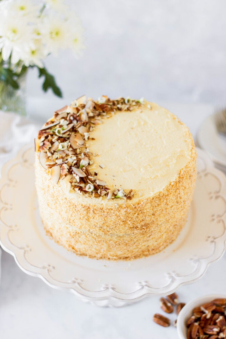 Finished Italian cream cake