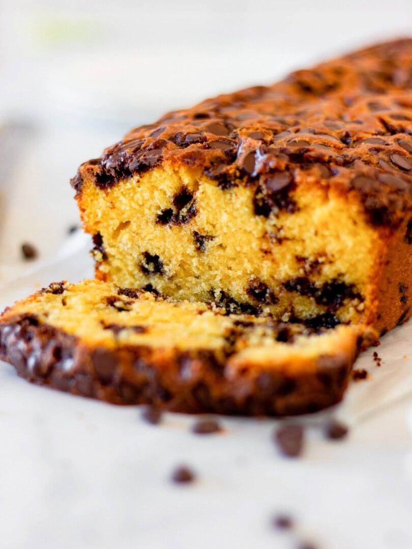 slice of pumpkin chocolate chip bread
