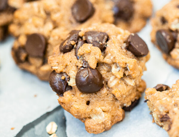 oatmeal chocolate chip cookies on a plate