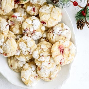 cranberry orange cookies on platter