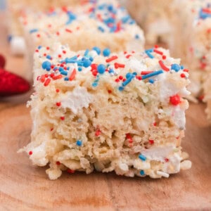 Patriotic rice krispie treats.